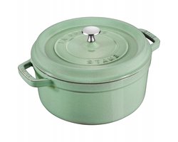Staub La Cocotte gietijzeren pan 5.2L mintgroen