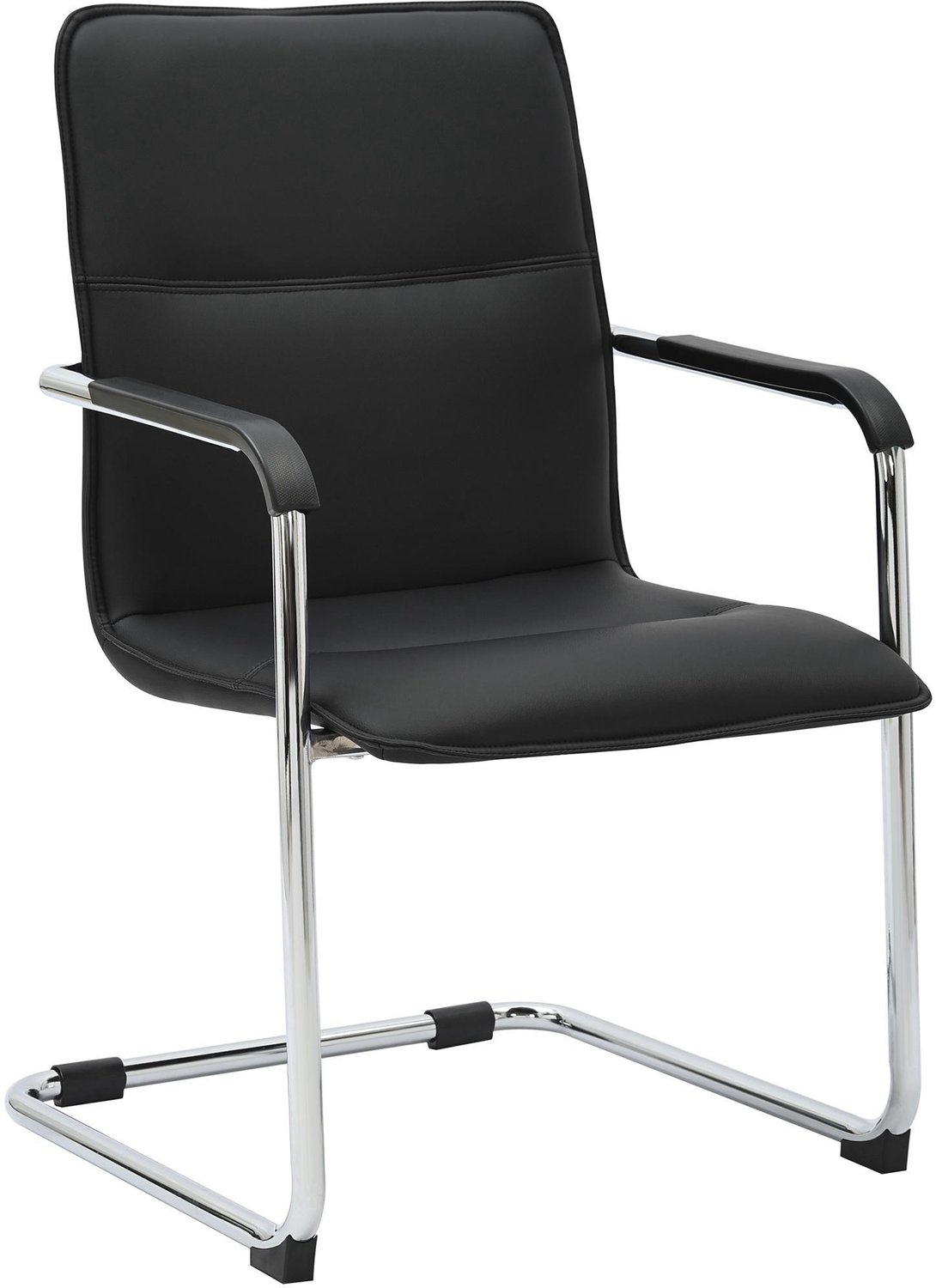 Luxe Comfort Verona 0027 bezoekersstoel - zwart Kunstleer/zwart