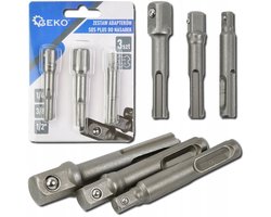SDS Plus Adapter Set voor Doppen 1/2, 3/8, 1/4 - 3 Stuks