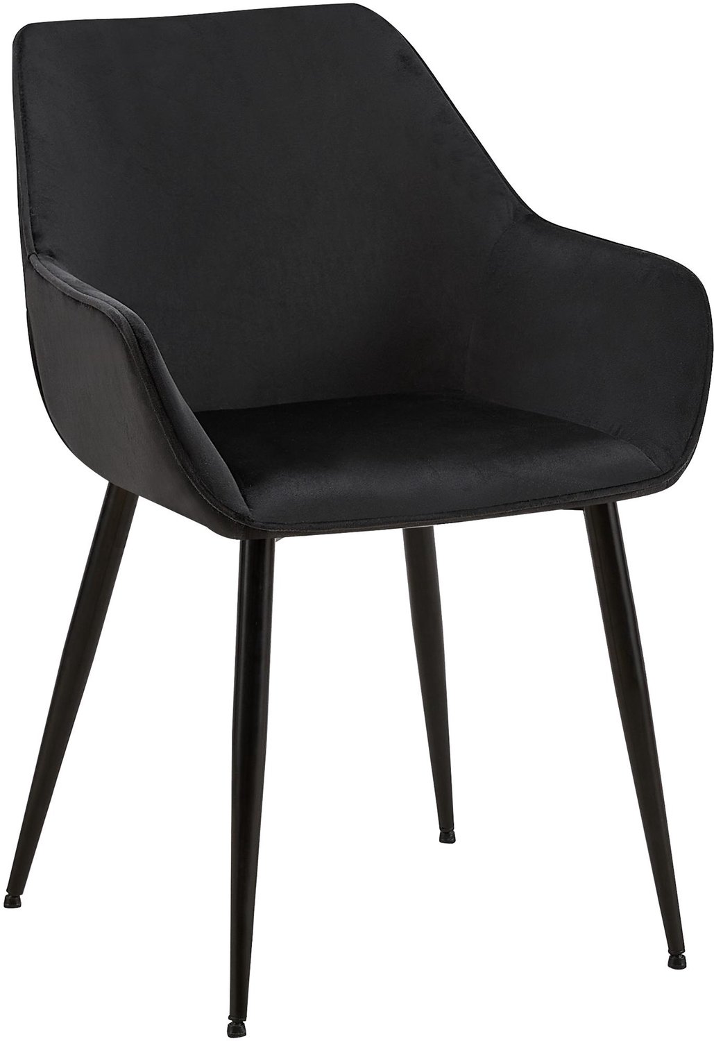 Luxe Comfort Verona 0026 eetkamerstoel - fluweel - zwart