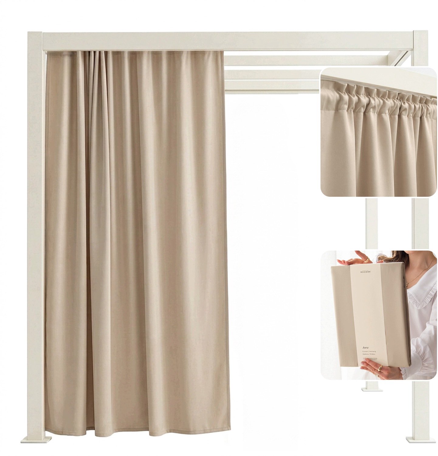 ROOM99 Tuindoek 140x280 Beige - Waterdicht & UV-bestendig
