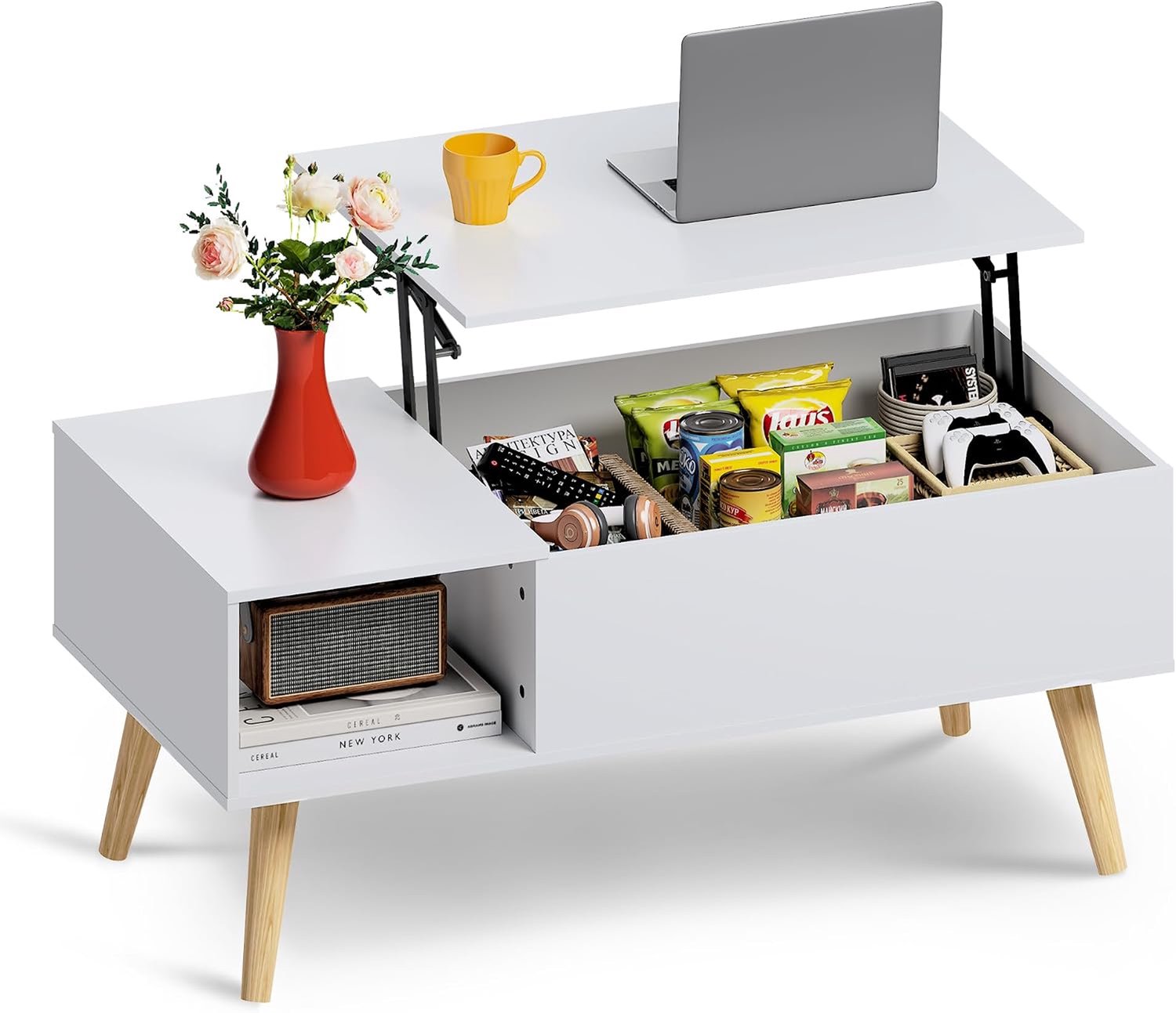Salontafel Wit - Modern Design - Premium Salontafel voor Woonkamer en Slaapkamer - Duurzaam en Stijlvol
