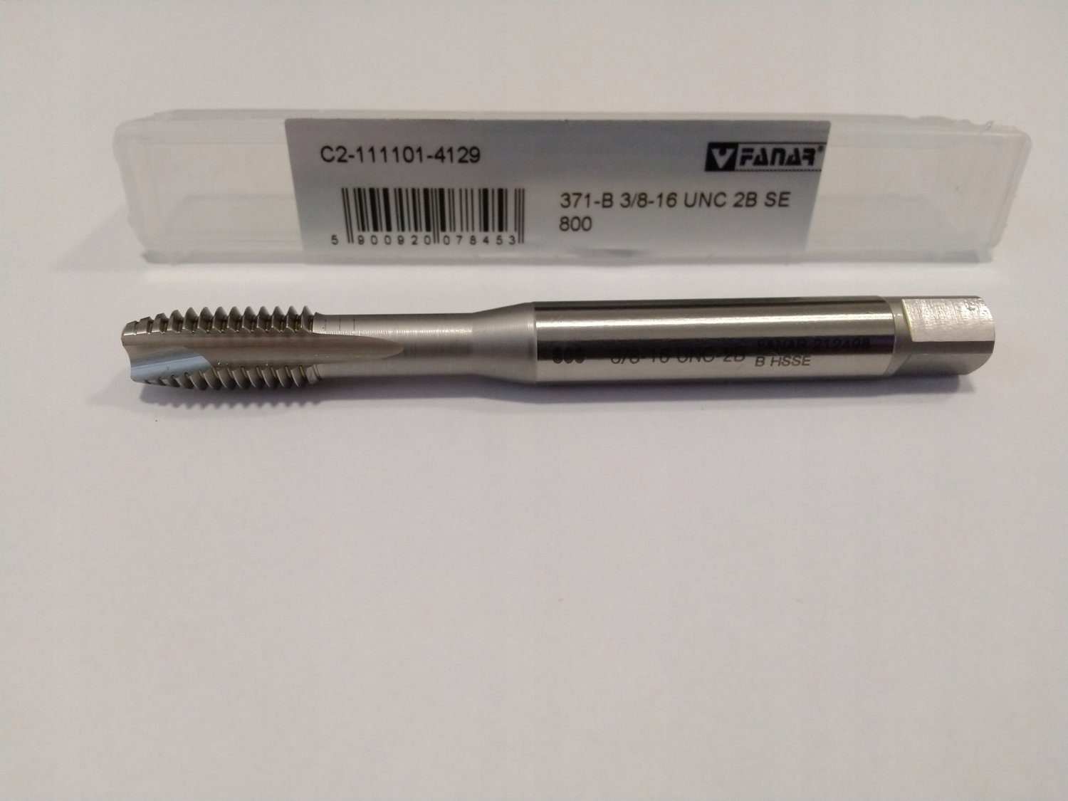 Machine tap 3/8-16 UNC DIN-371 HSSE, rechtshandig