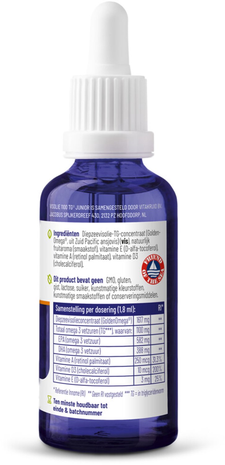 Vitakruid - Visolie 1100TG Junior - 2 x 54 ml - Voordeelverpakking