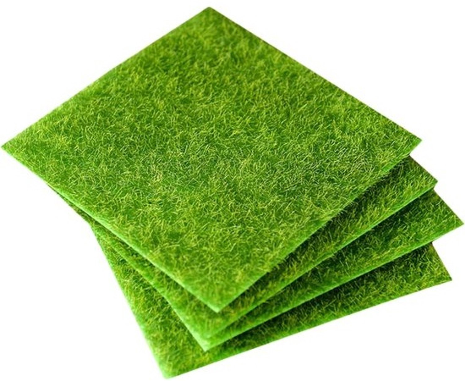 Kunstmatig tapijt - Miniatuurgrasmat - Voor decoratief tuinieren - Levensechte afwerking - 15 x 15 cm - Groen