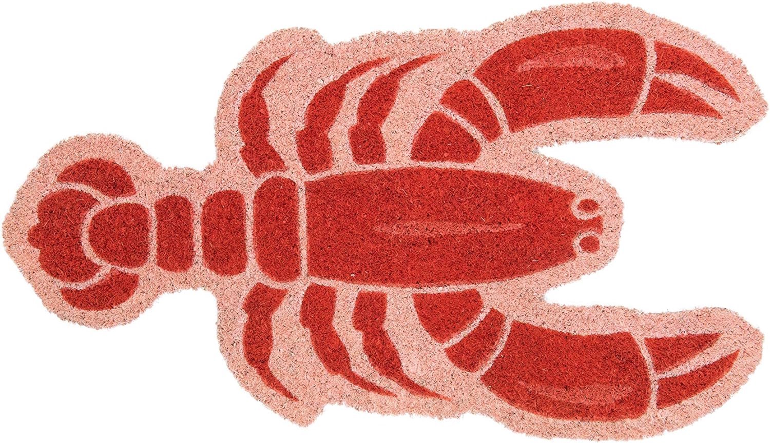 Famanu Kokos deurmat Kreeftmotief - voorkomt vuil in huis - met antislip onderzijde - 70 x 40 cm neutraal
