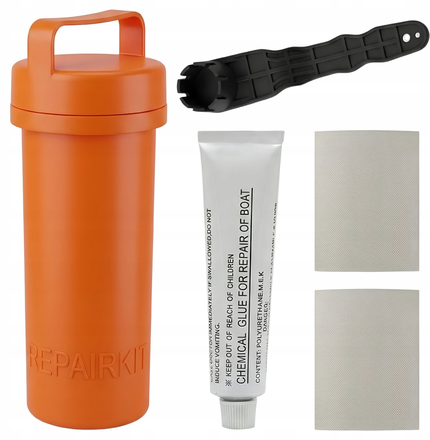 Reparatieset SUP Board - Plakker, Lijm & Ventielsleutel