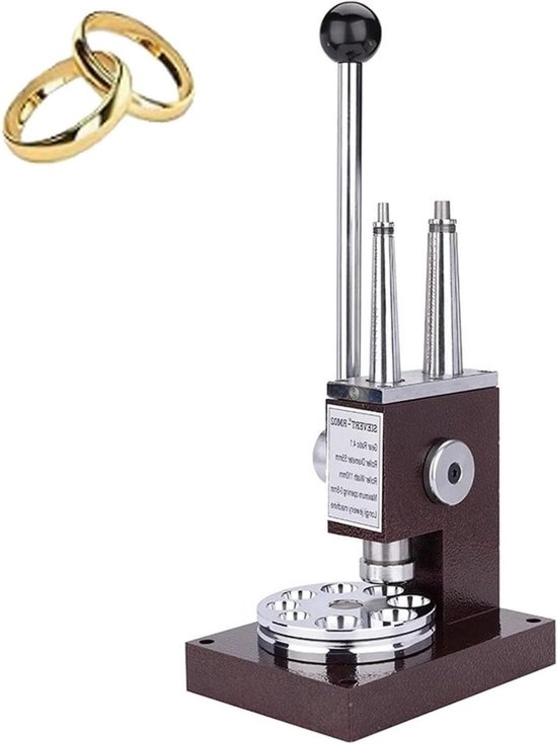 Ringspanner voor reductiegereedschap - Sieraden aanpassen - Ringmaat wijzigen - Dubbeldoornsysteem - Maten 1-33 - Metaal