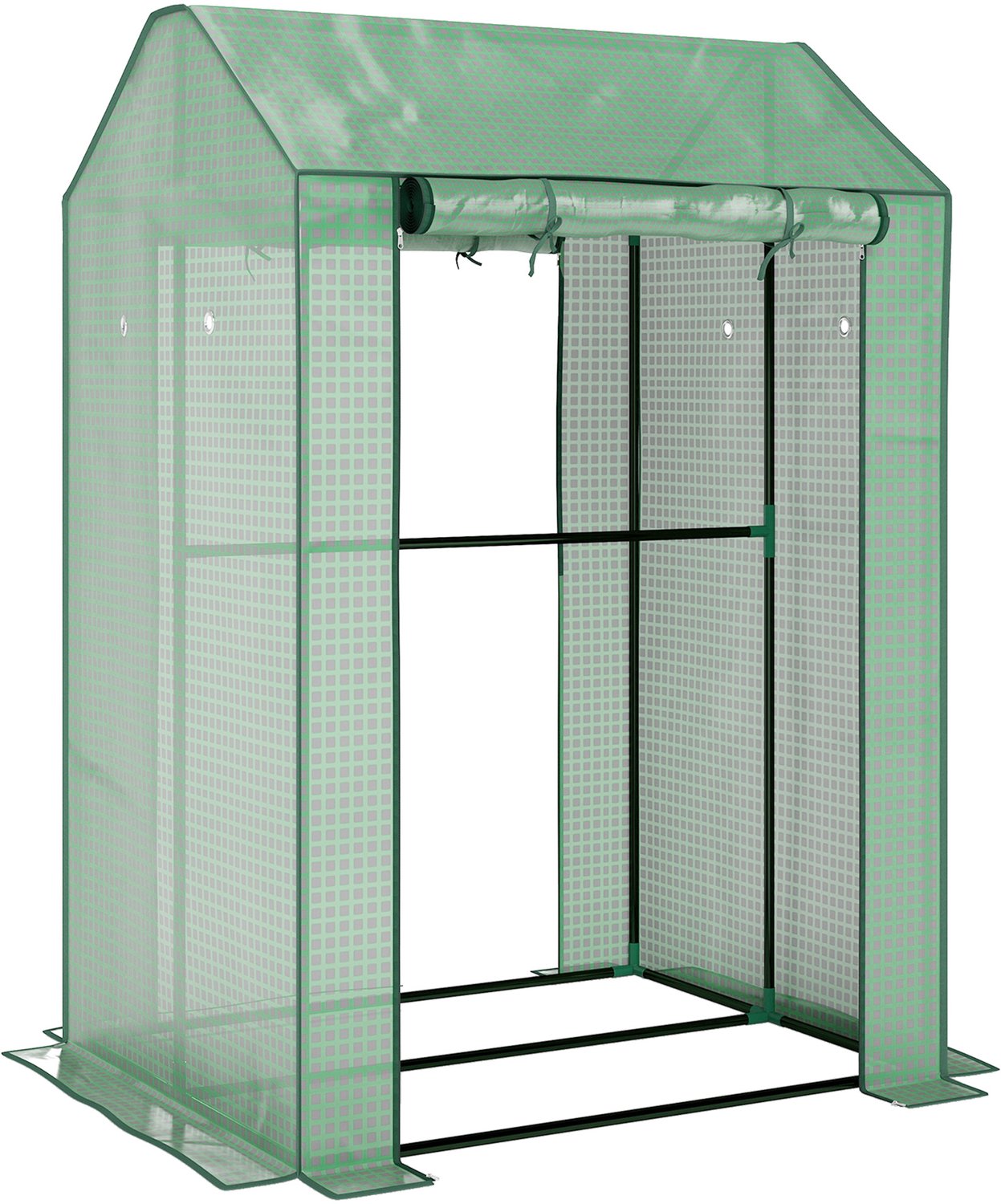 Sunona Foliekas met 2 ruimtes - Met 2 deuren en 4 ventilatiegaten - 100 x 80 x 150 cm - Groen