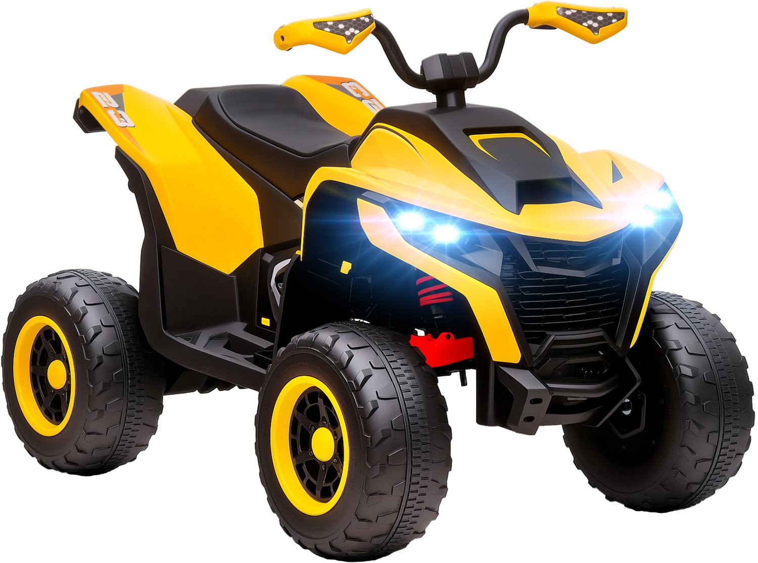 Playon Elektrische kinderquad - Met verlichting en muziek en USB-aansluiting - 109 x 69 x 75 cm - Geel