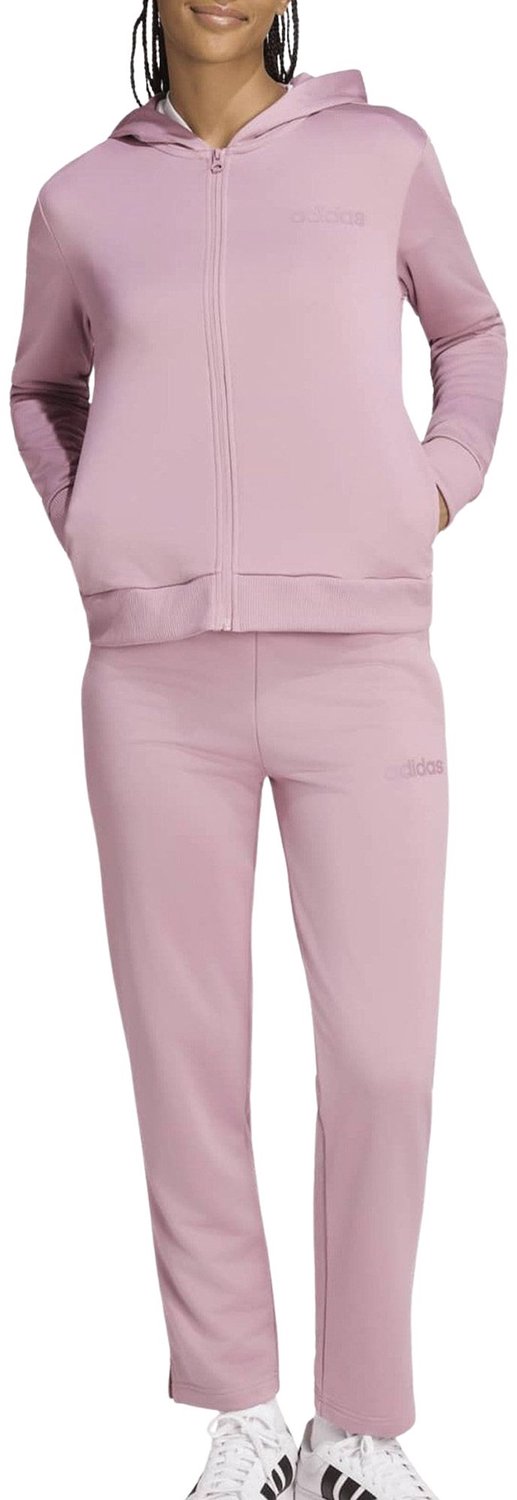Adidas Linear Logo Trainingspak Dames Roze