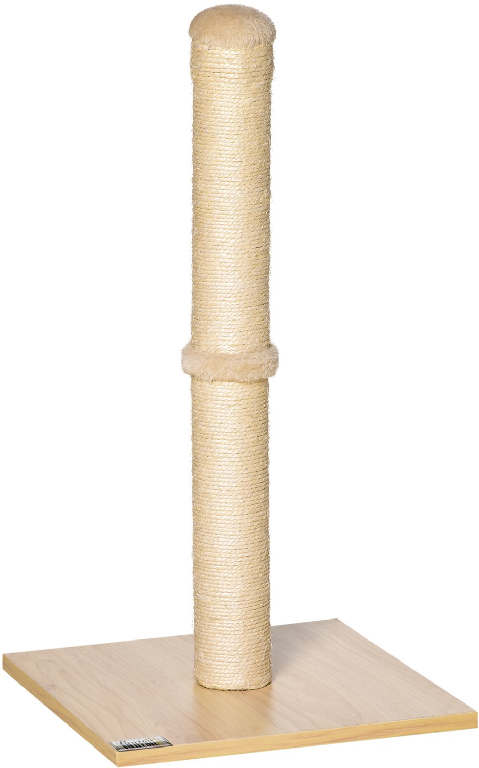 Pawona Krabpaal met sisaltouw - Compact krabmeubel - 34 x 34 x 60 cm - Beige en eiken