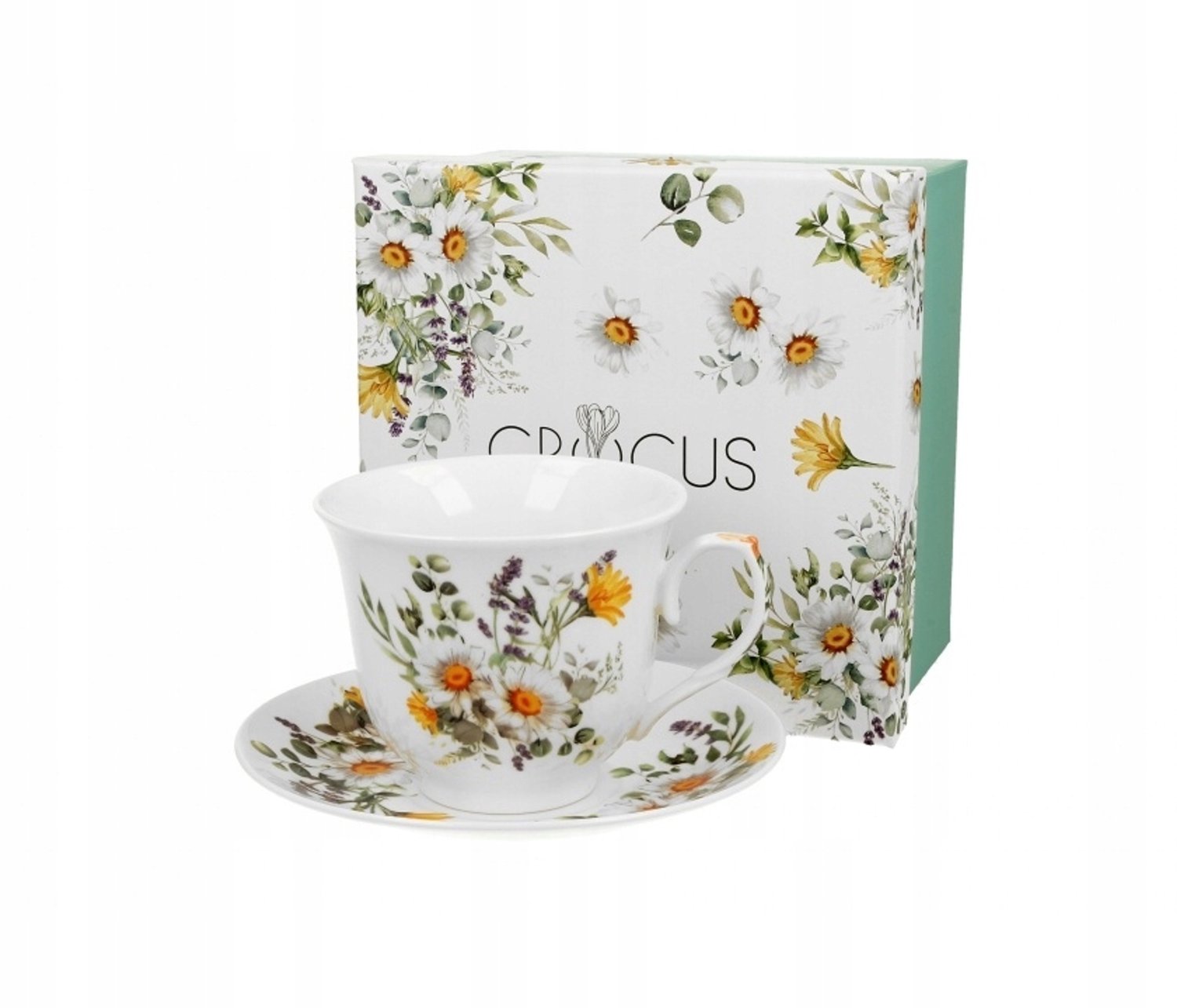 Porseleinen Theekop & Schotel Set 'Daisy' - 250ml