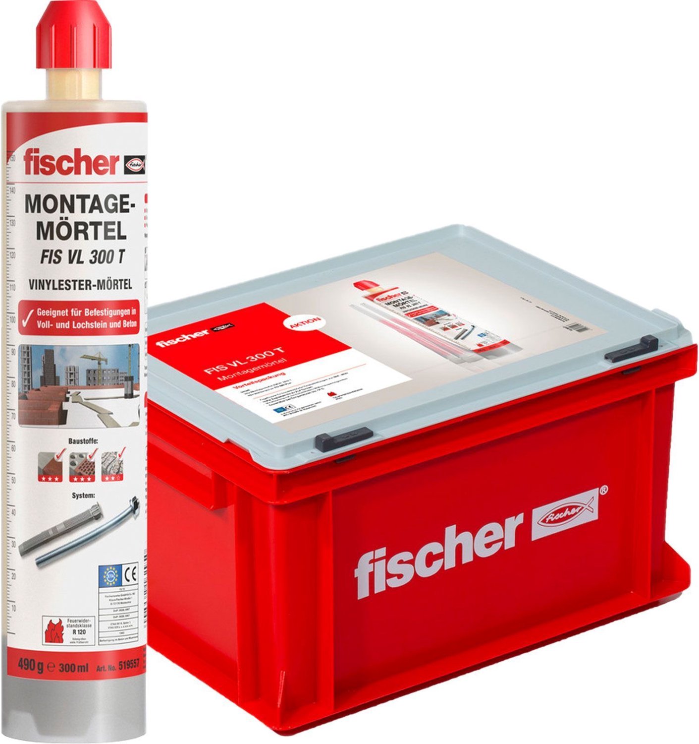 Fischer FIS VL 300 T - Montagemortel - Verlengde Verwerkingstijd - In Ambachtelijke Koffer