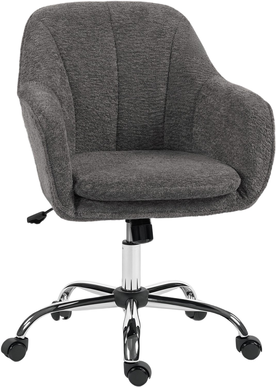 Homona Bureaustoel - In hoogte verstelbaar - Met wippfunctie en 360° draaibaar - 60 x 63 x 84-94 cm - Grijs