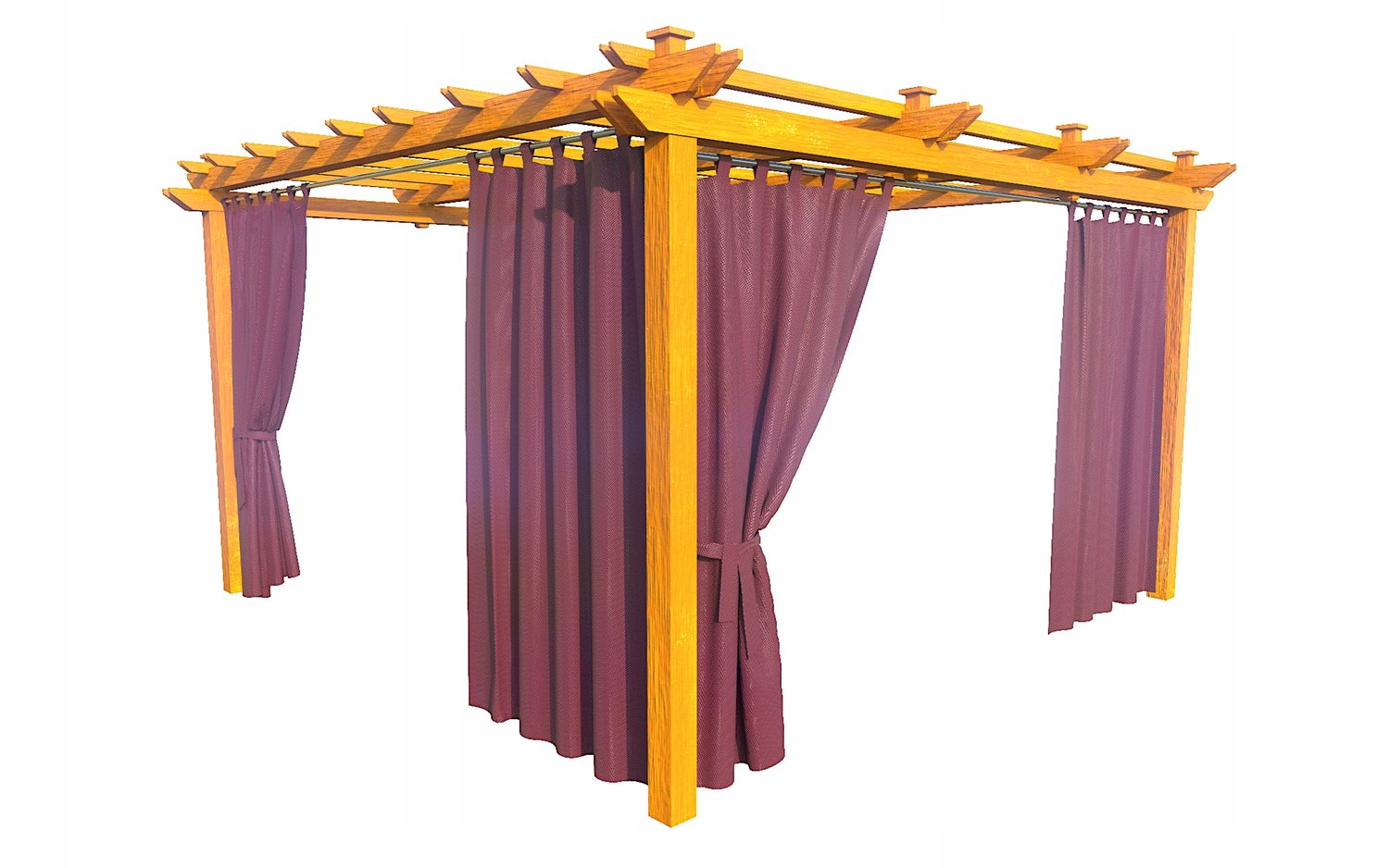 Waterdicht Terras Gordijn Beige 155x240cm - Met Klittenband