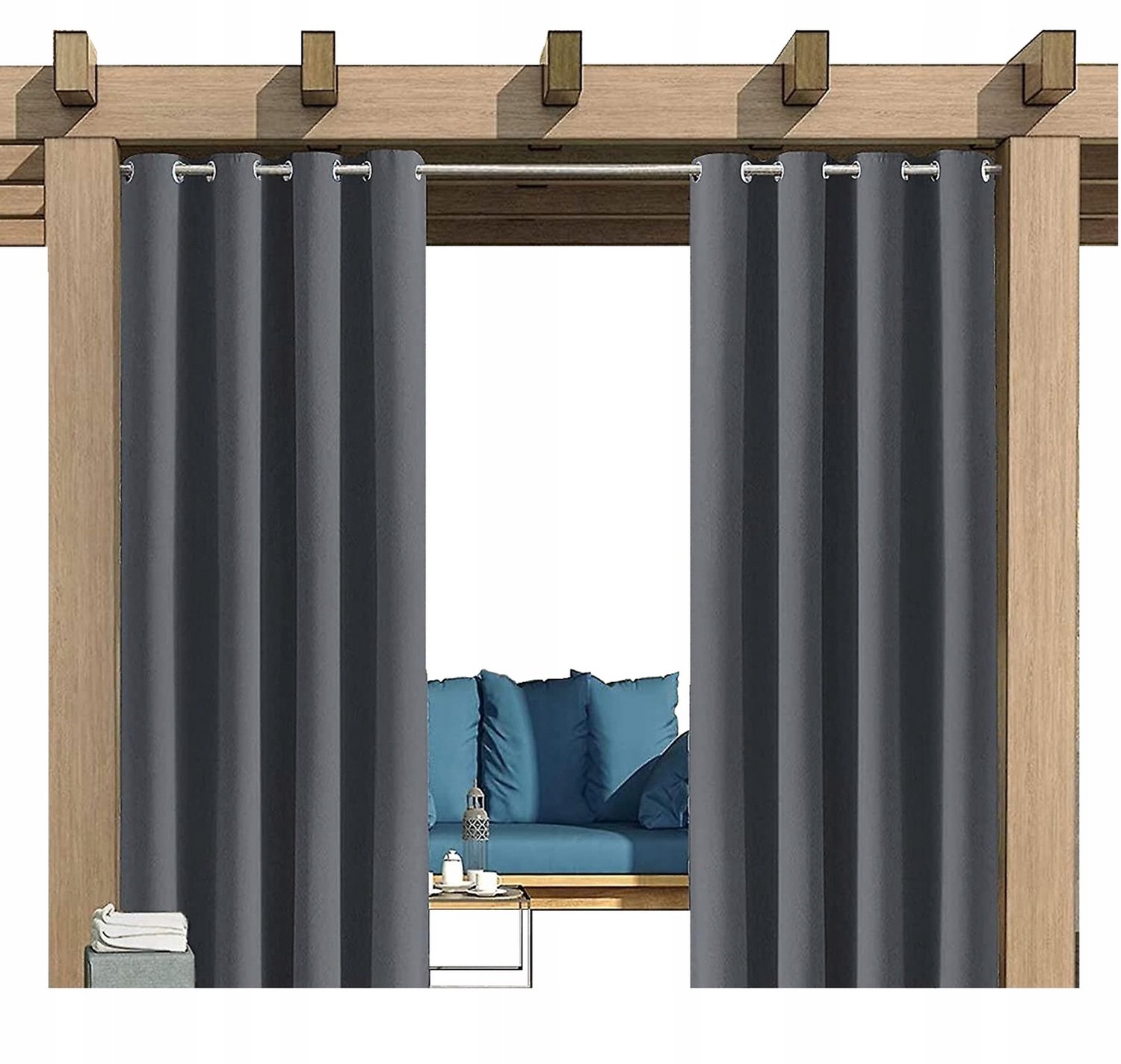 Waterdichte Tuindoek Gordijn Oxford 155x220cm met Ring Gaten