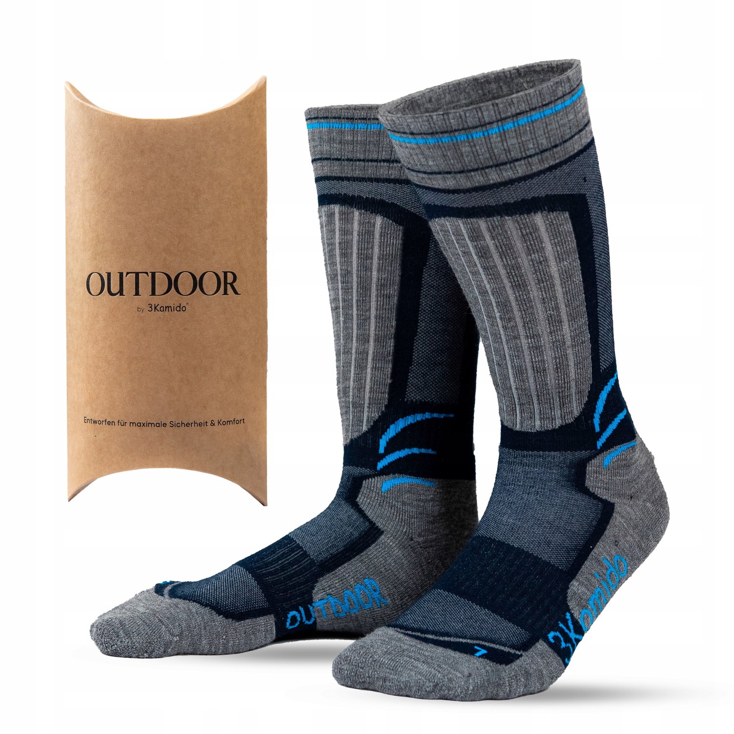 3Kamido Merino Sokken Outdoor Blauw