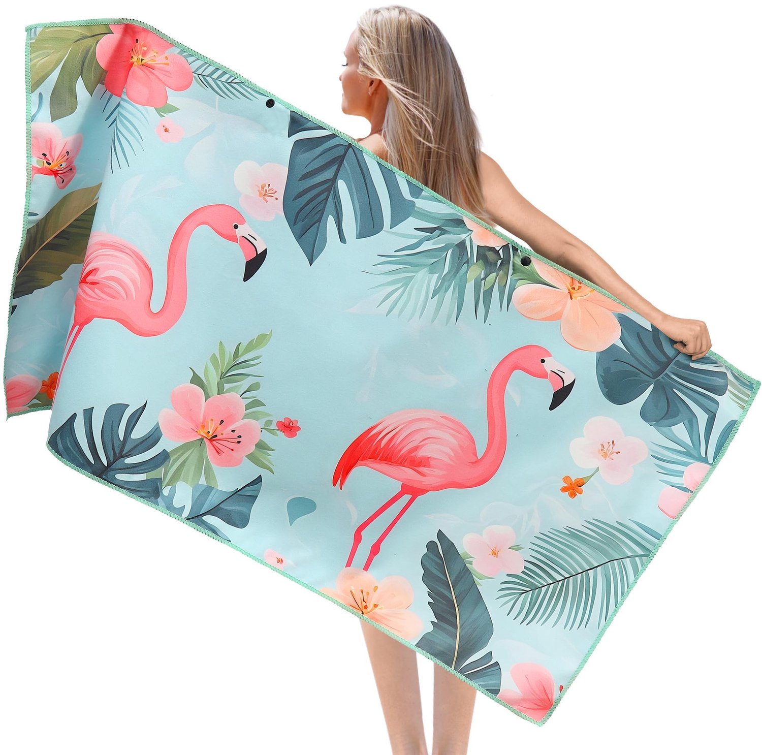 Strandlaken Flamingo 90 x 180 cm Microvezel