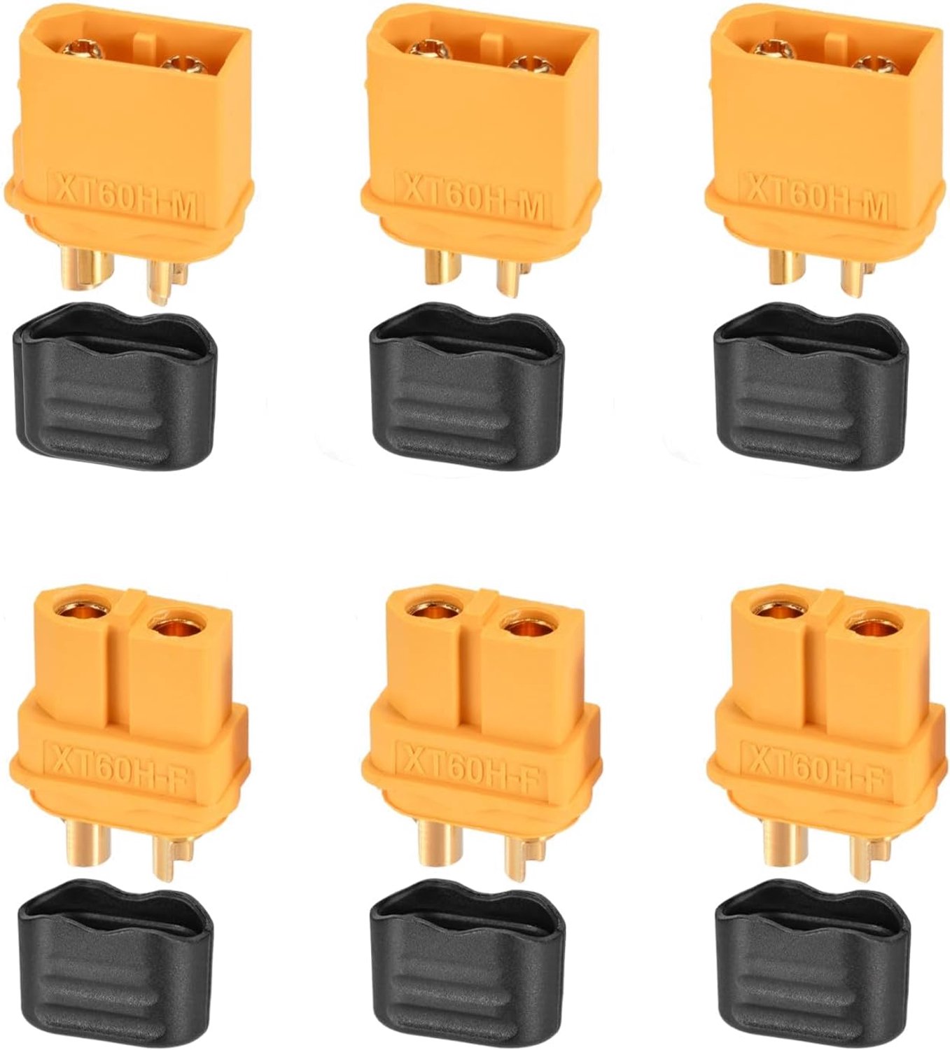 XT60 connector 3 paar - mannelijke en vrouwelijke stekker - hoogwaardig PVC-nylon - eenvoudig solderen - ServiceTopper