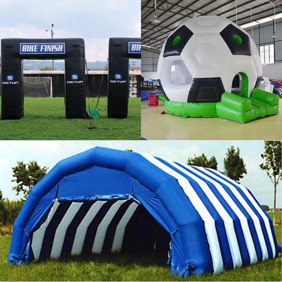 Luchtpomp, opblaasbare oplossing voor kleine outdoor bounce huizen, waterglijbanen met de weerbestendige aan/uit schakelaar — afbeelding 3