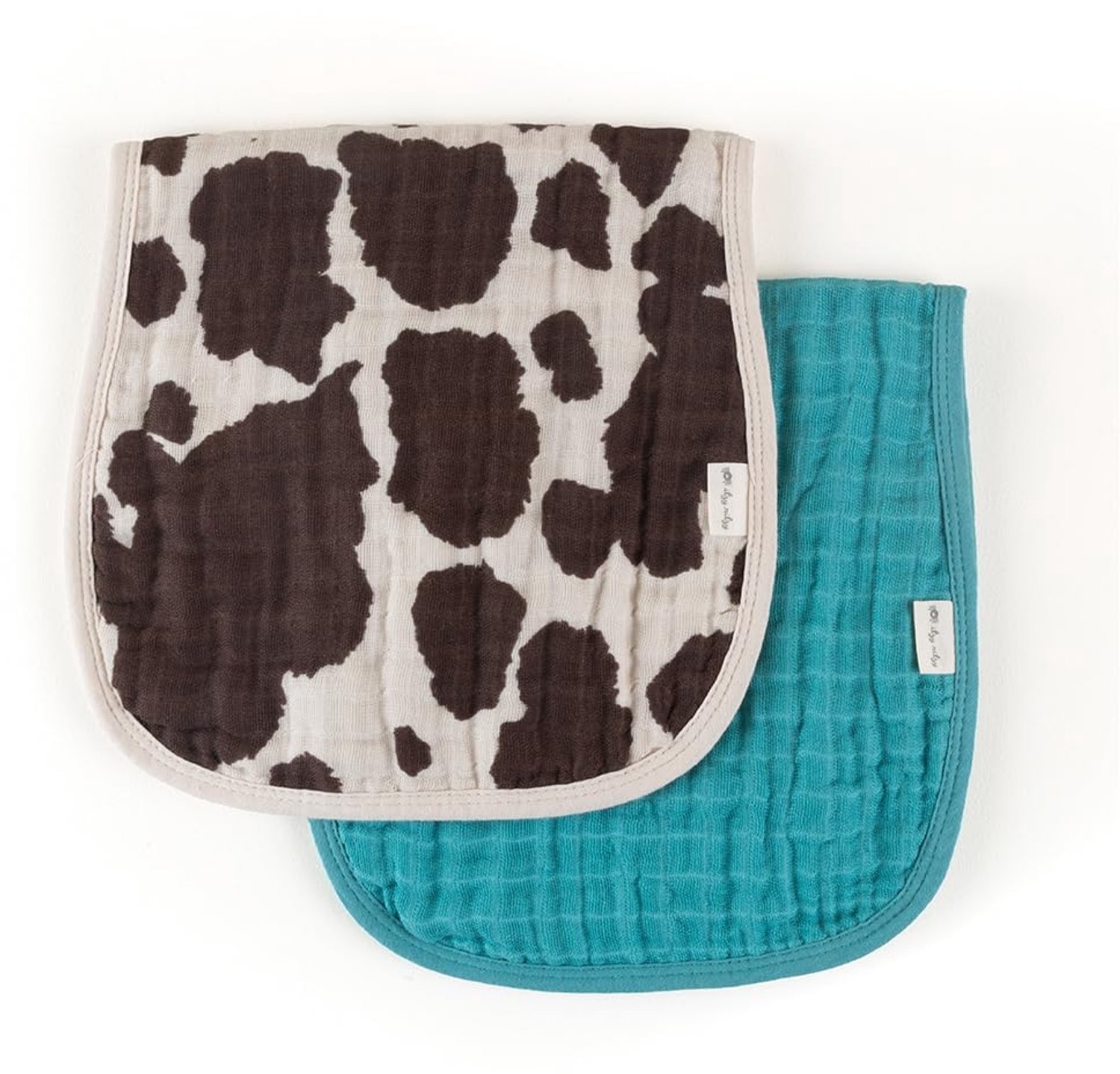Set van 2 Baby Burp Doeken - Zacht Katoen Muslin - Koeienprint