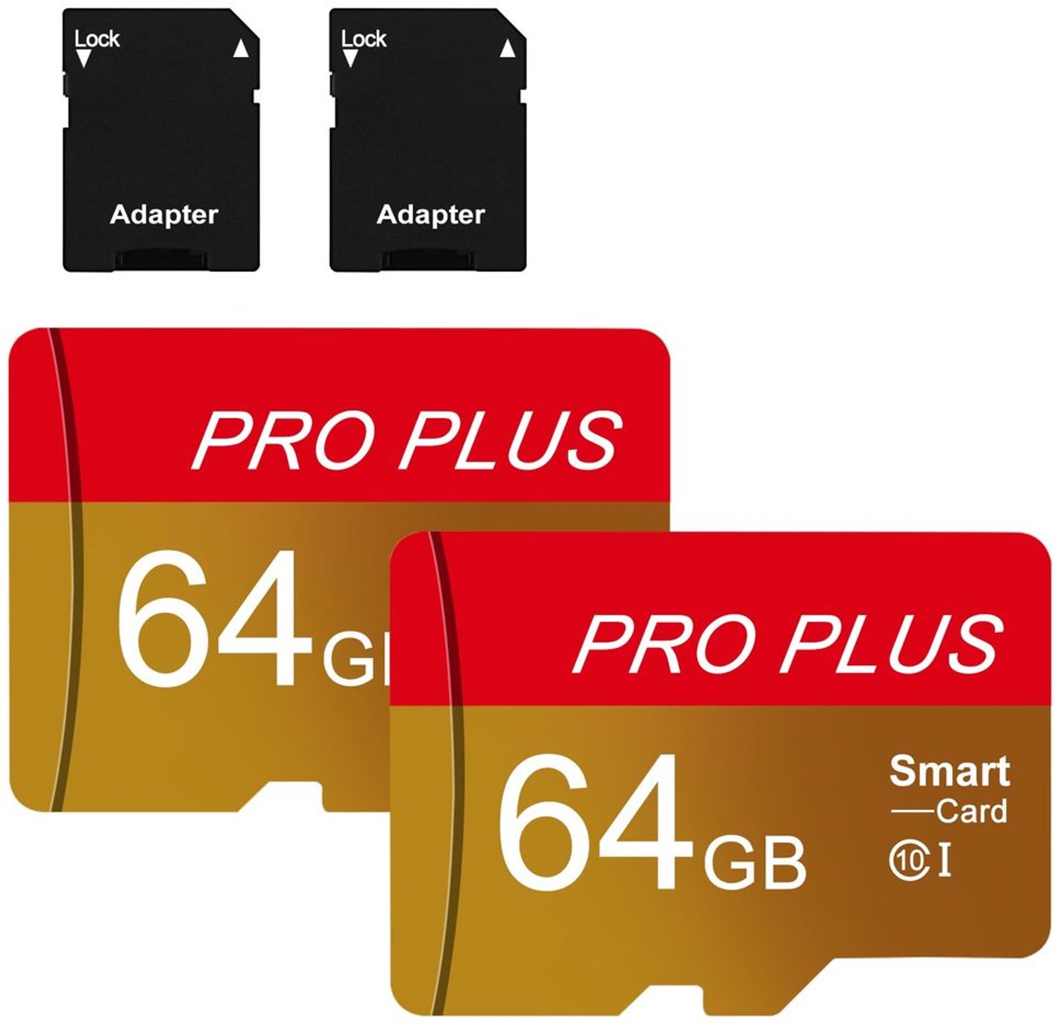 2-pack Micro SD Geheugenkaarten van 64GB