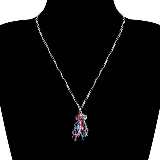 Ketting Octopus - Emaille Dieren Hanger - Sieraden voor Vrouwen - Oceaan Charms - ServiceTopper