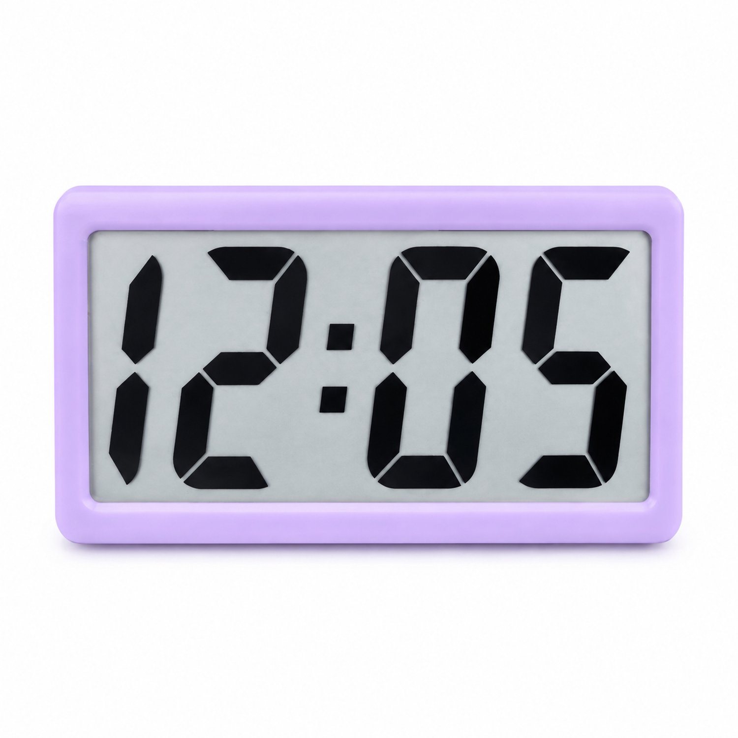 Magnetische elektronische bureauklok - LCD-tijdweergave - Paars - 11 mm dik - Batterijvoeding
