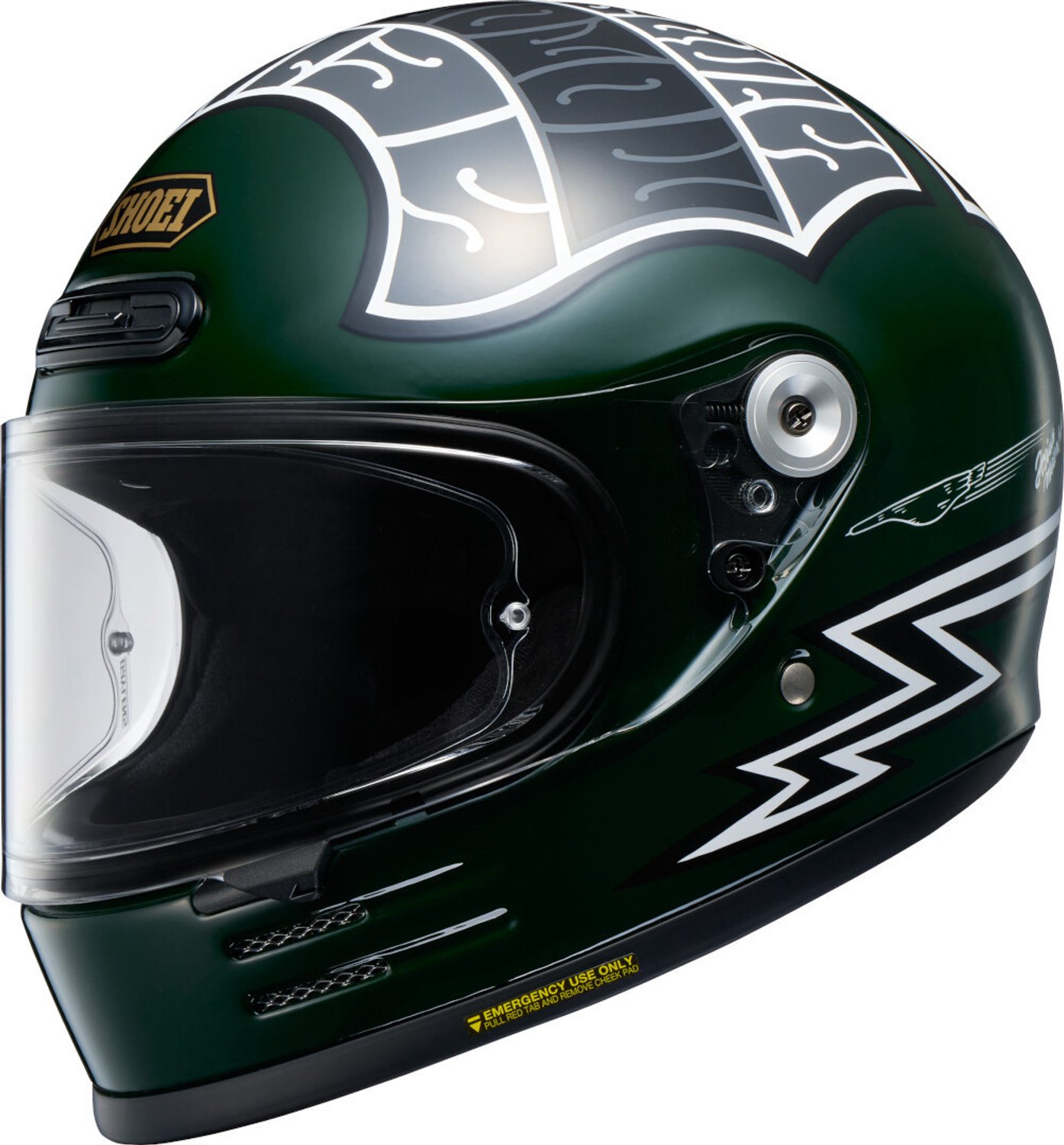Shoei Glamster 06 Heiwa TC-4 Zwart Wit Groen Integraalhelm - Helm