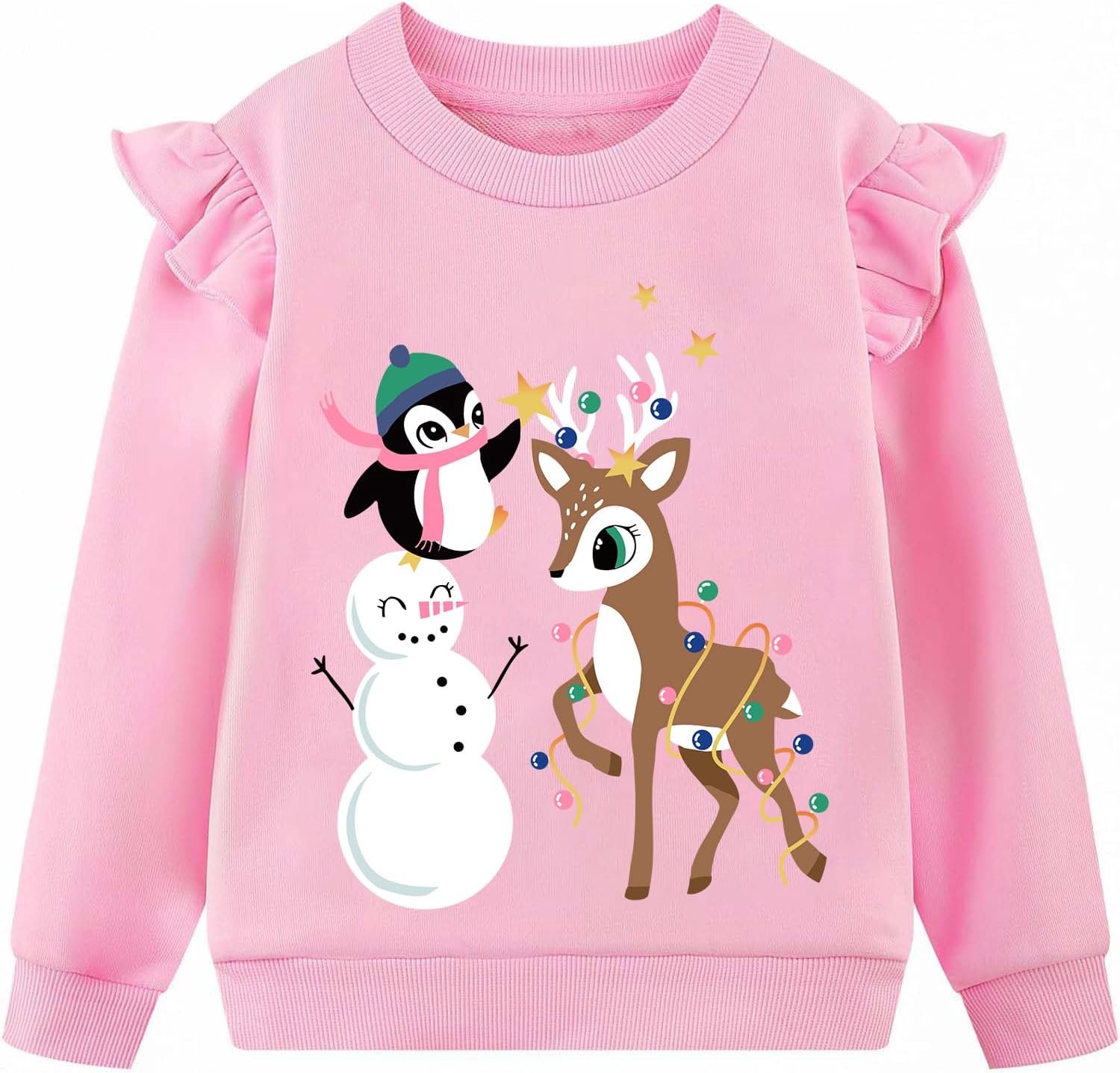 Sweatshirts voor meisjes Kerstmis 2-7 jaar 92-122