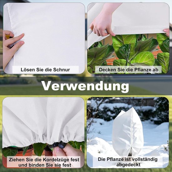 Winterbescherming voor planten, herbruikbaar, 120x140 cm — afbeelding 5