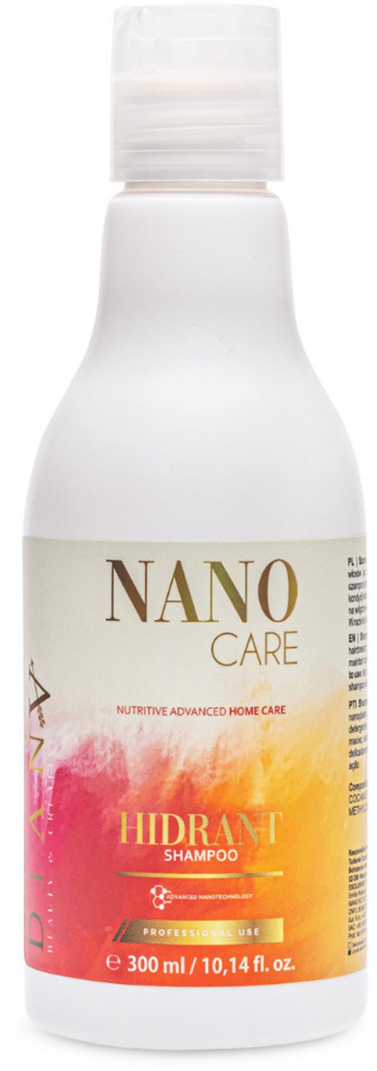 NanoCare nanoplastia Gold shampoo 300ml voor thuiszorg na de behandeling Permanente haar stijlen zonder parabenen, sulfaten en siliconen - geeft het haar zachtheid, elasticiteit en glans