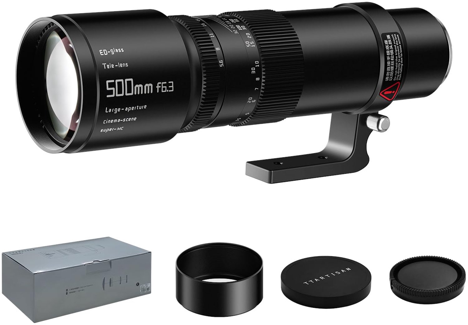 500 mm F/6.3 telelens voor, volledig scherm, handmatige focus, Prime supertelelens, L-houder (L-houder)