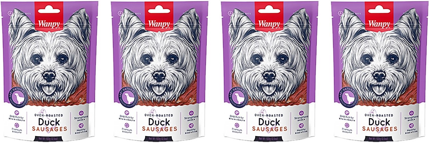 Hondensnack Wanpy - Oven-Roasted Eendensnacks - 4 stuks - Multipack