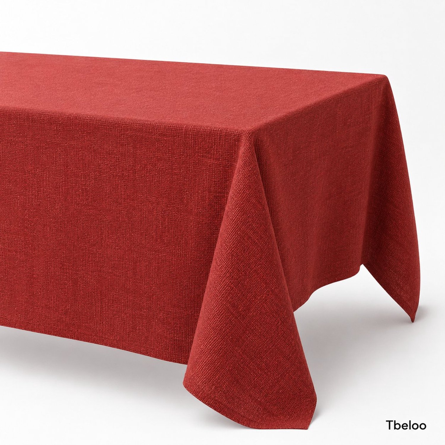 Tbeloo Tafelkleed Linnenlook Waterafstotend 150x240 cm Rood