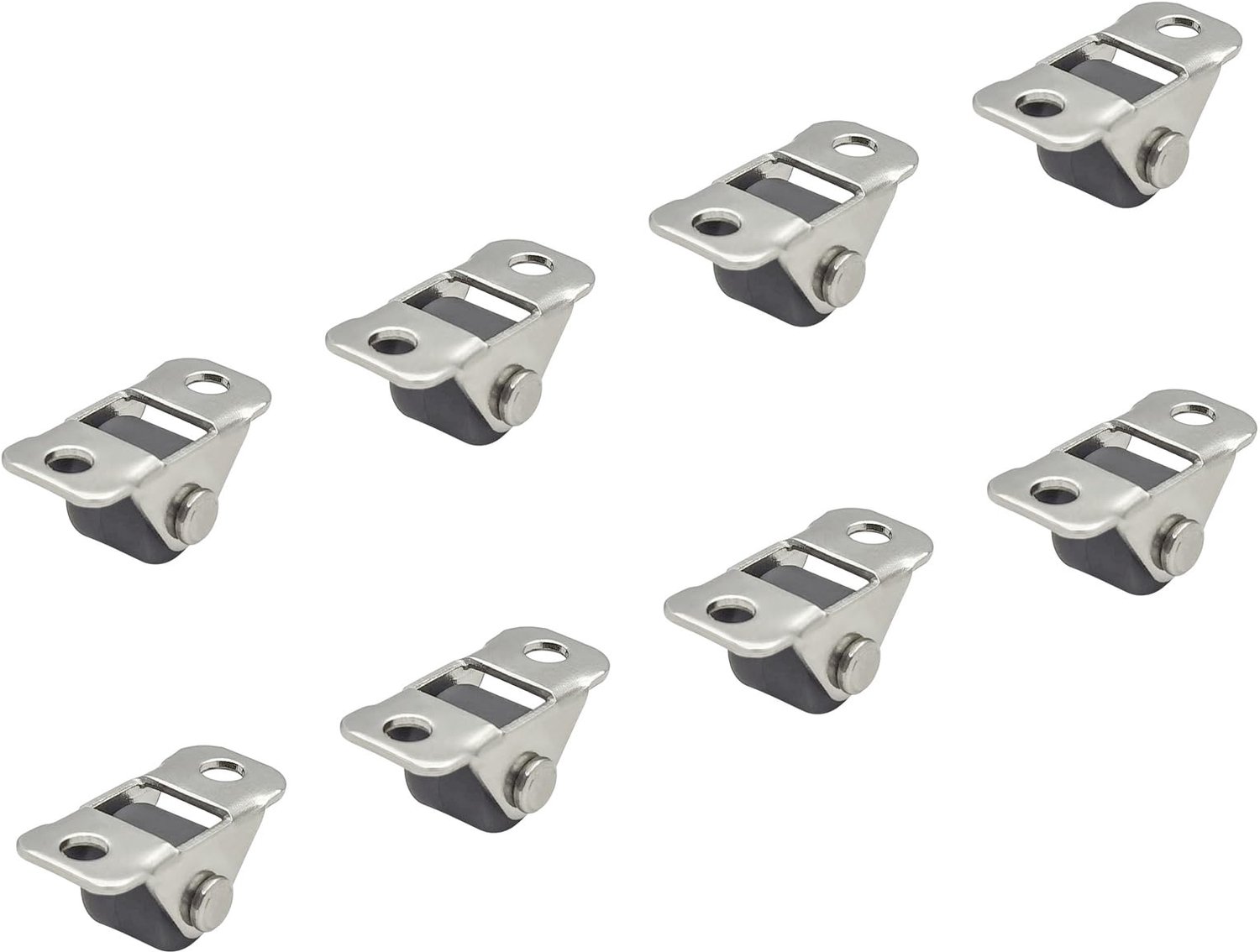 8 Stuks Stille Wielen Ø 12 x 9 mm - Rubber Wielen zonder Rem voor Meubilair en Kast