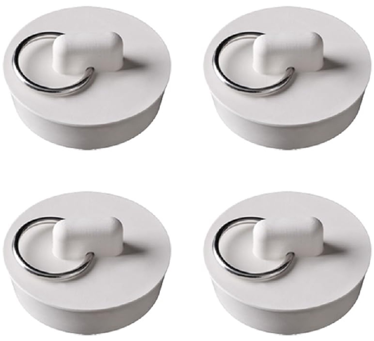 Set van 4 Universele Rubber Afvoerstoppers voor Badkamer en Keuken