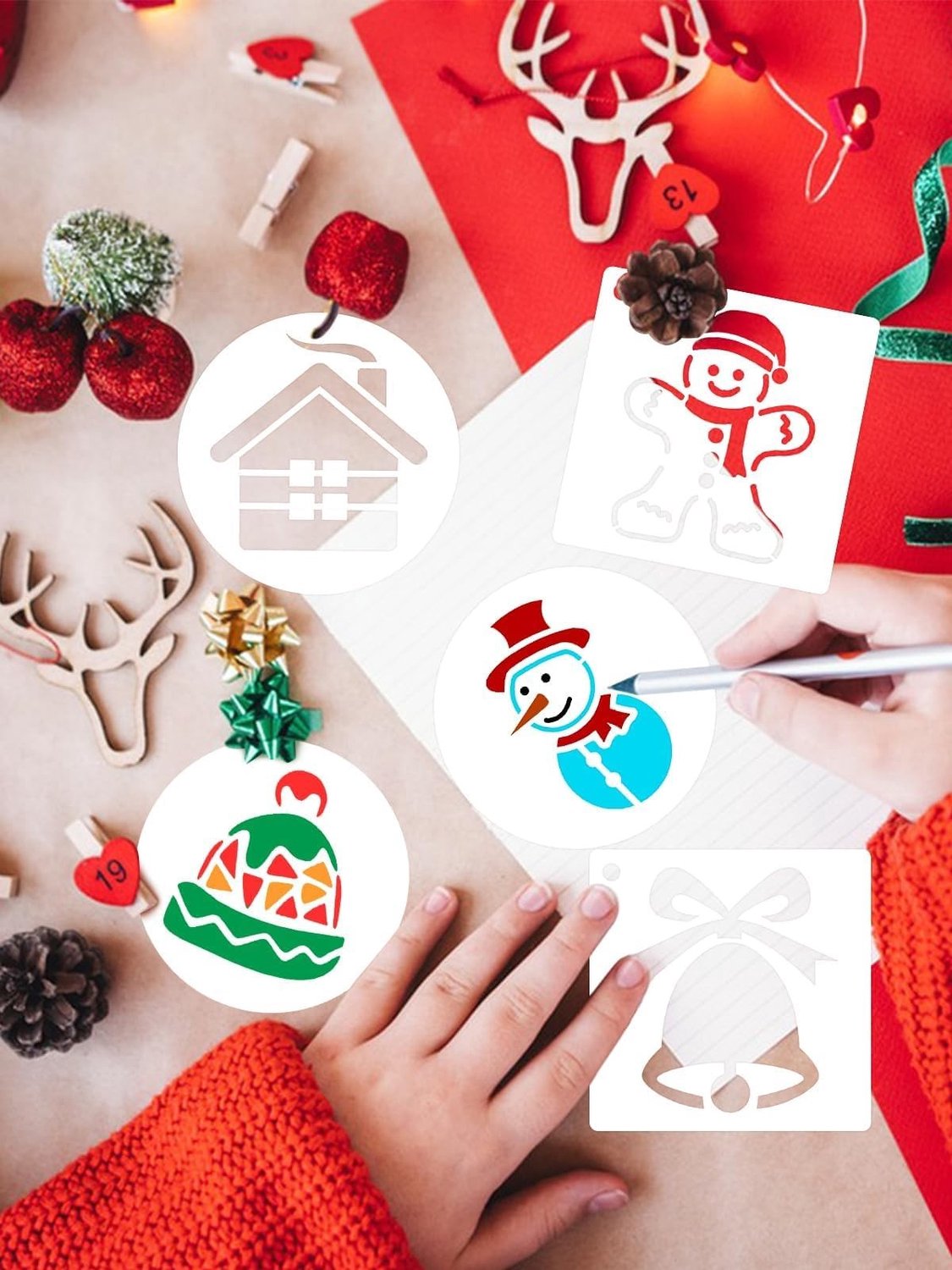 48 Stuks Kerst Sjablonen voor Creatieve Projecten