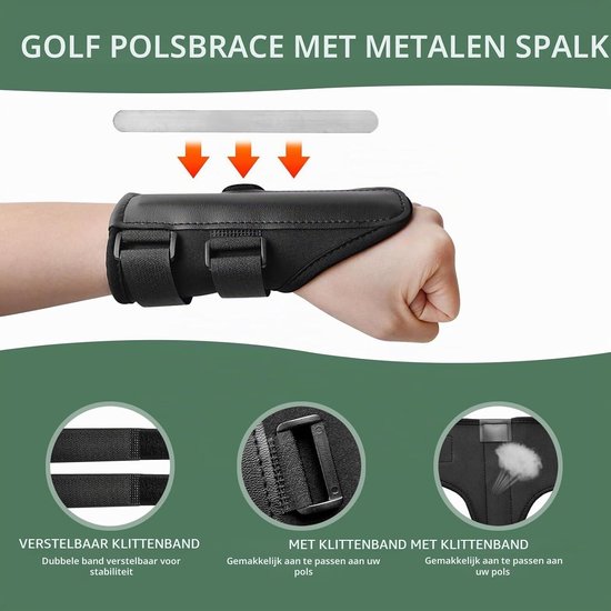 2 Stuks Neopreen Golf Polssteun, Handsteun voor Golftraining, Polsfixatie en Swingondersteuning voor Golfers — afbeelding 2