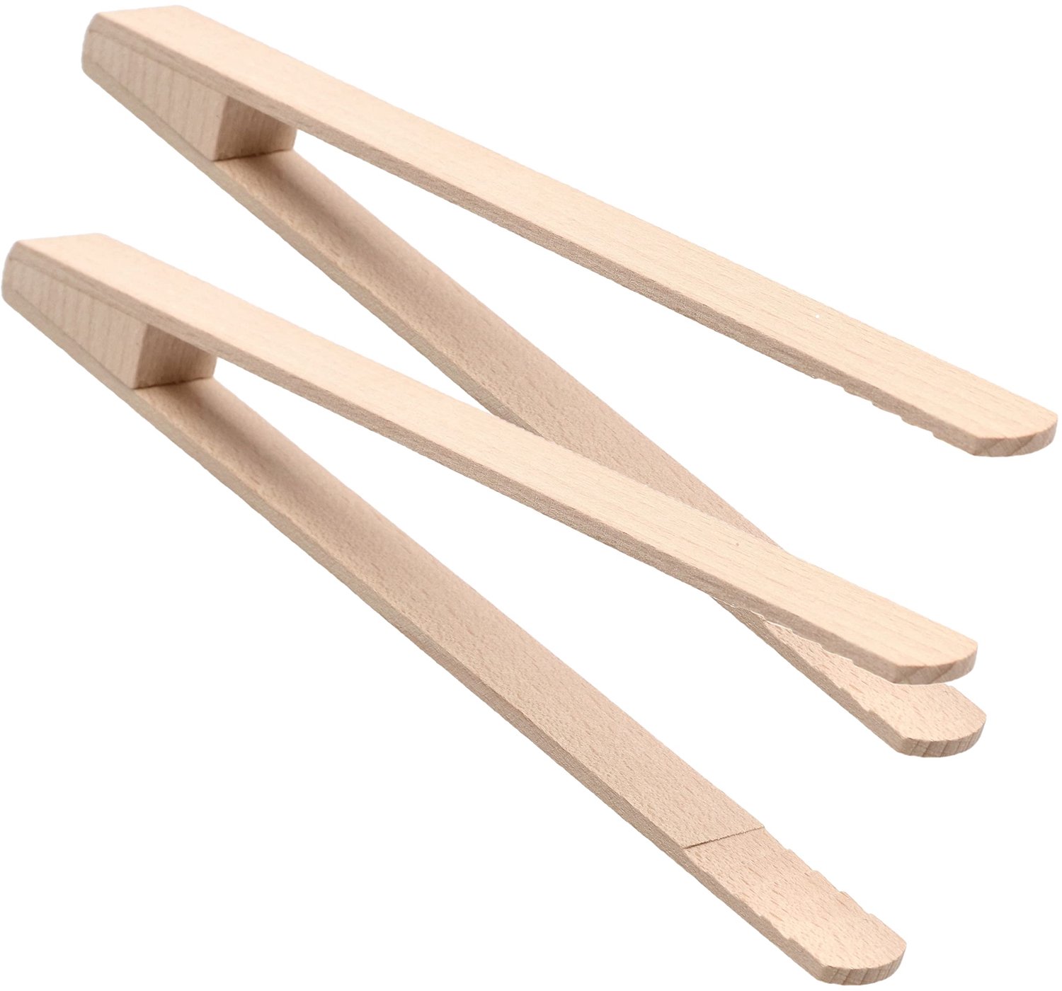 KOTARBAU® Houten Keukentang 22 cm - Keukenhulp - Hout - Natuurlijk Set van 2 - Grilltang - Tang voor Komkommers en Zuurkool