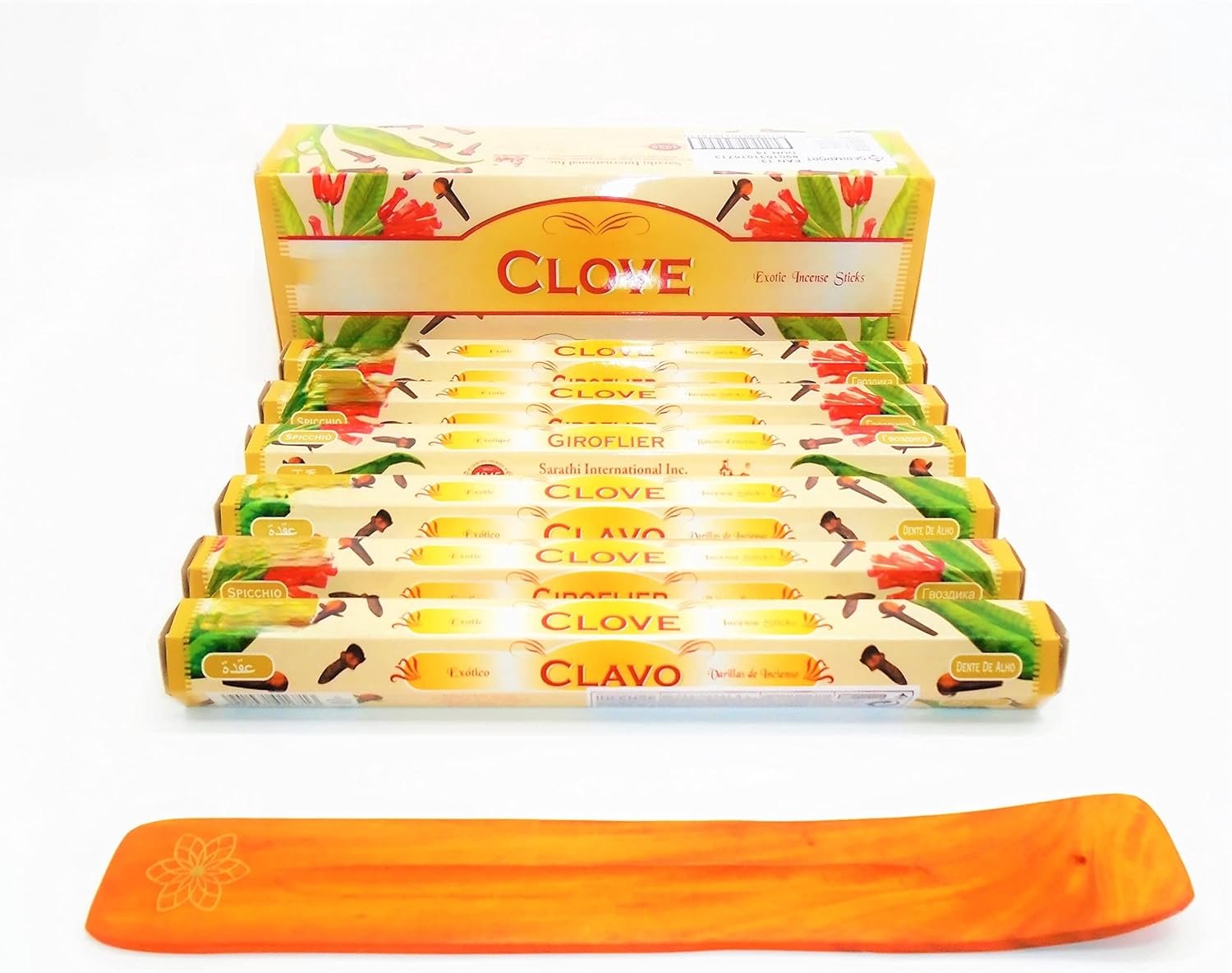 Geurige Rookwaren - Kruidnagel Incense Sticks (120 Stuks) met Asbak