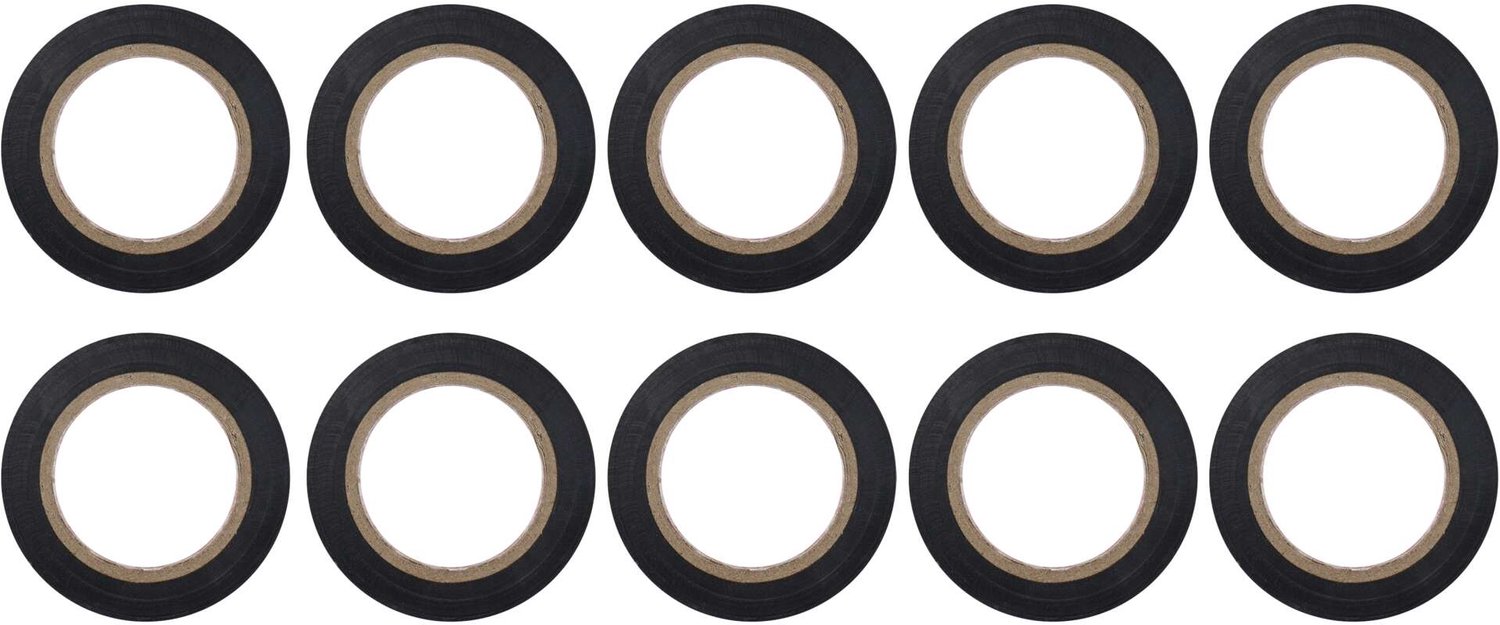 PVC Isolatietape 25mm x 10m - Zwart (10 stuks)
