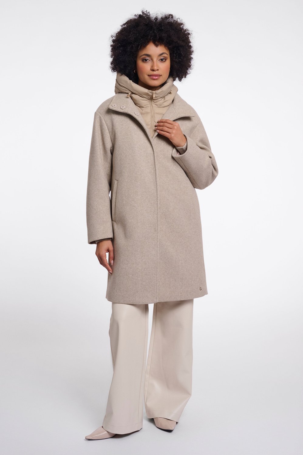 Rino & Pelle Jassen Omri coat Birch Melange