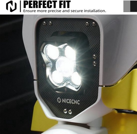 Motorfiets Koplamp Zwart - 28W Vermogen - Carbon Fiber - Verstelbaar - Offroad Verlichting — afbeelding 4