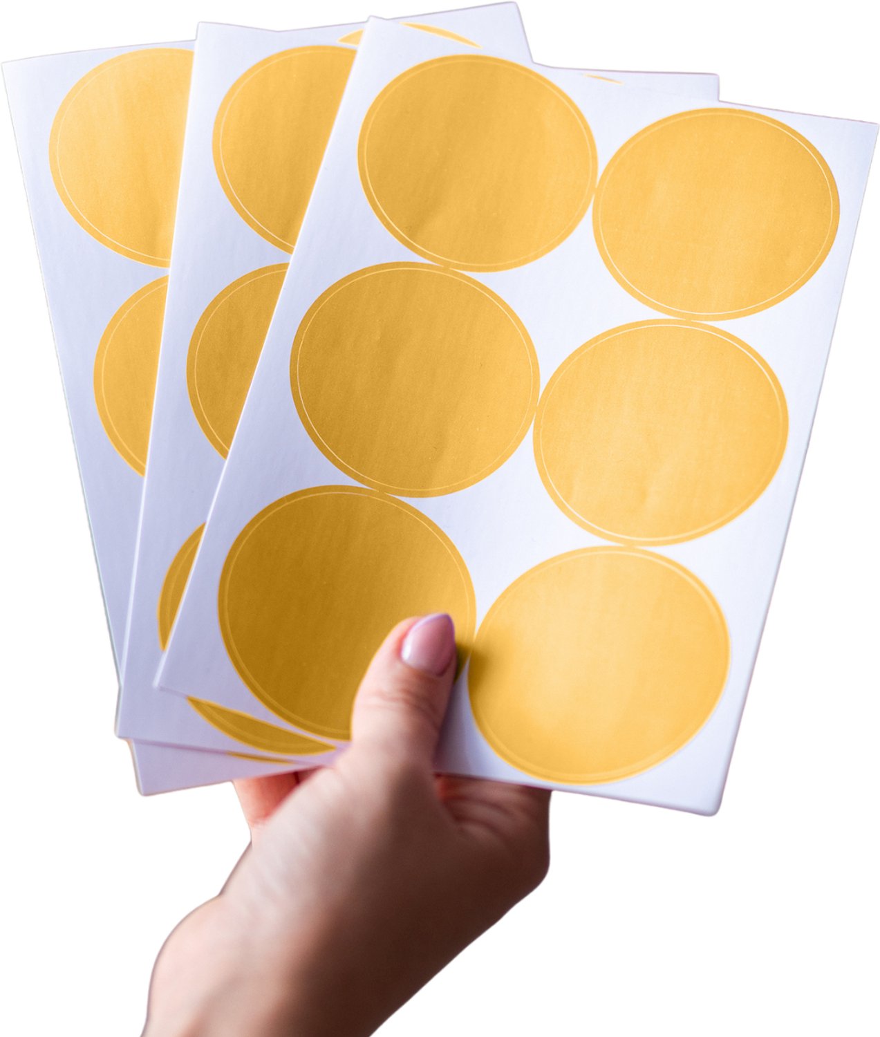 LILIMAUS Muurstickers kinderkamer - 36 stippen - zelfklevend - geel