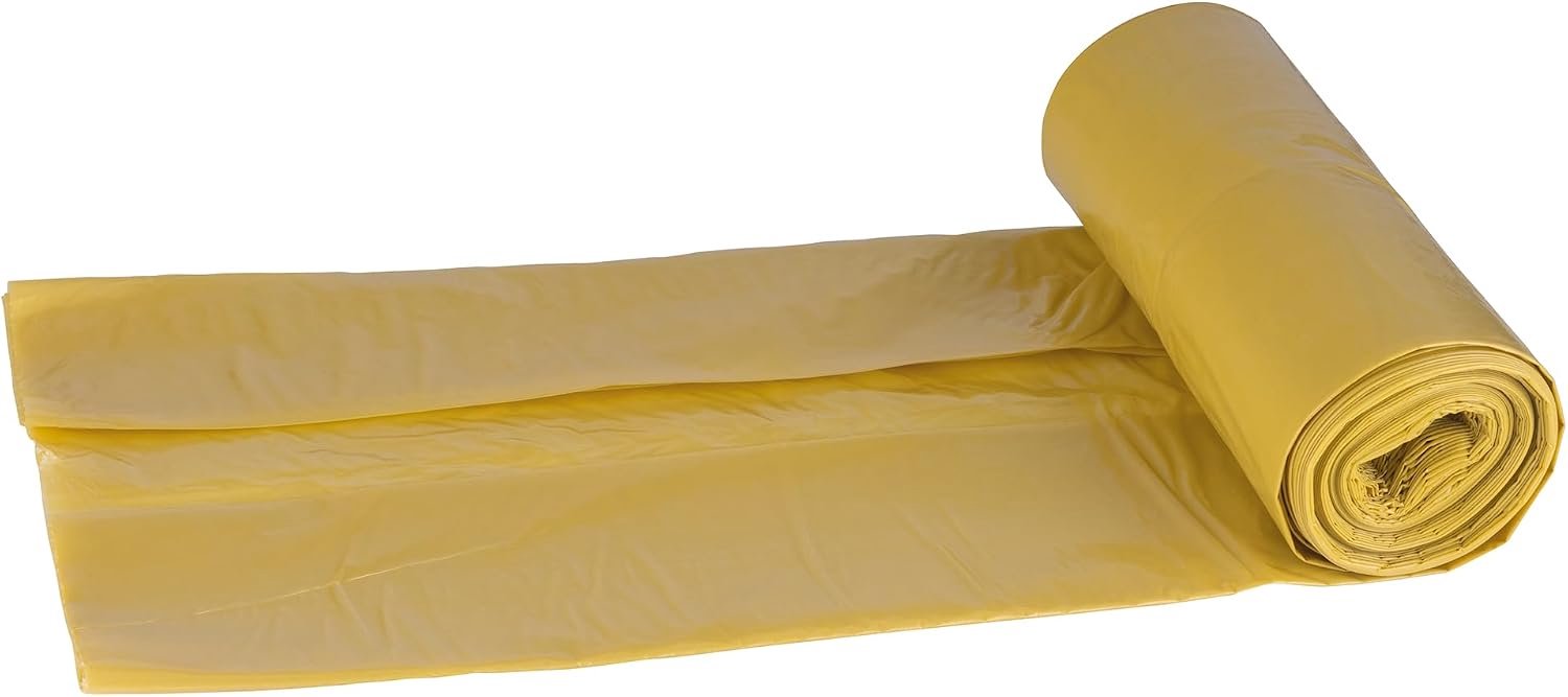 DONAU ECO 60L Afvalzakken - 10 Stuks, 100% Gerecycled LDPE, Geel