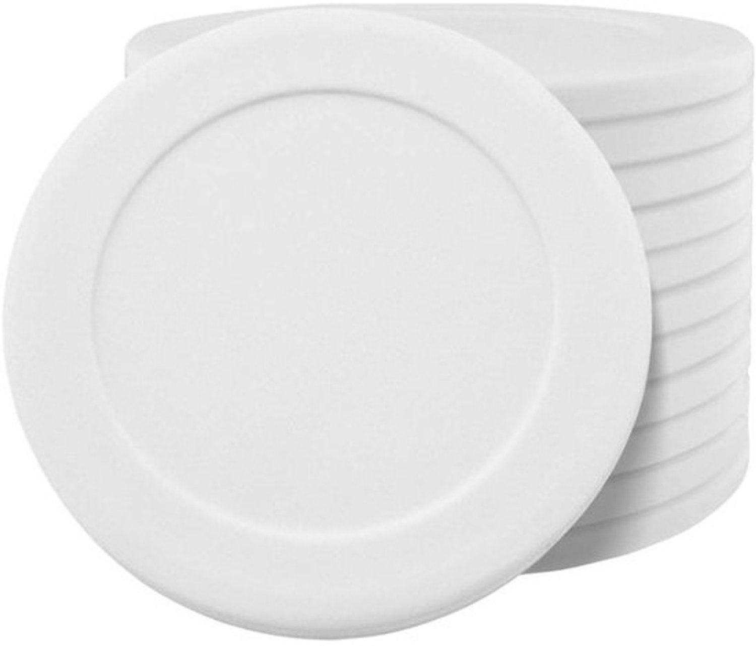 Plastic munten - Consumptie- en speelmunten - Voor evenementen - Blanco ontwerp - 40mm Doorsnede - Wit