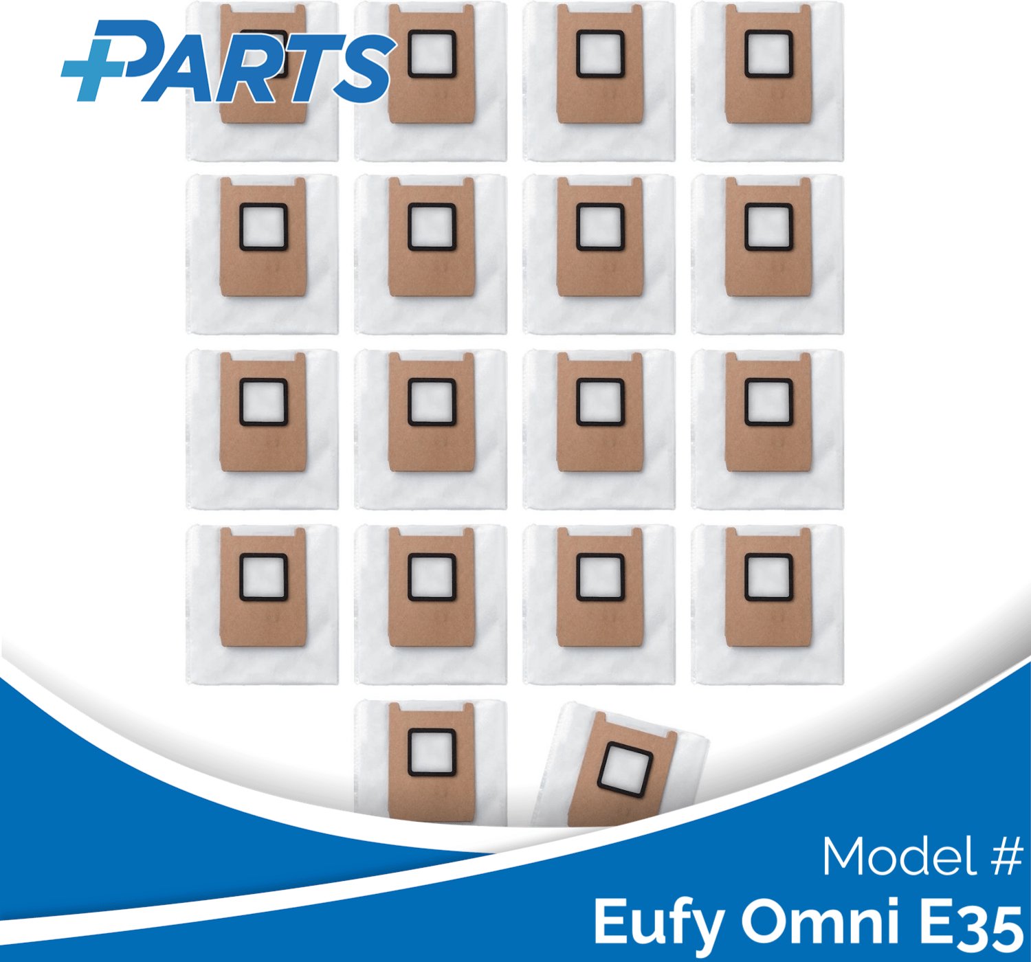 Plus.Parts Eufy Omni E35 Stofzakken (18 Stuks, Plus.Parts® alternatief voor T29YQA20) Overig