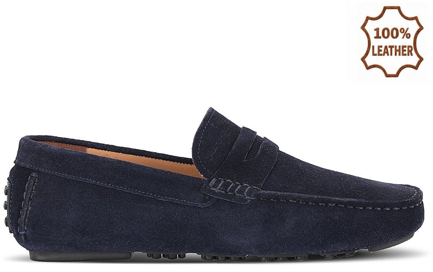 Slazenger Montana Heren Instappers - Marineblauw Suède